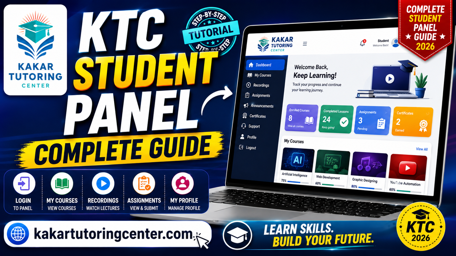 KTC Student Panel Guide 2026 | How to Use Student Dashboard | Complete Tutorial